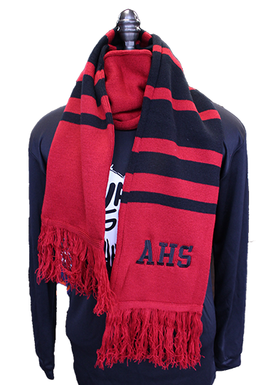 Embroidered scarf for Amundsen High School